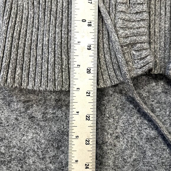 Aeropostale Womens Y2K Gray Cable Knit Hooded Button Sweater Cardigan M, Cozy - Picture 6 of 12